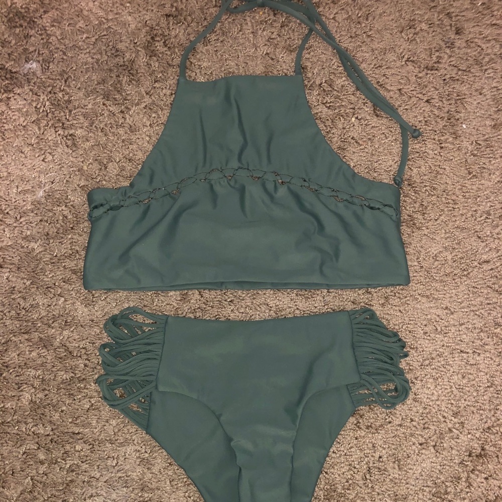 Mikoh Army green bikini +  FREE extra bottom